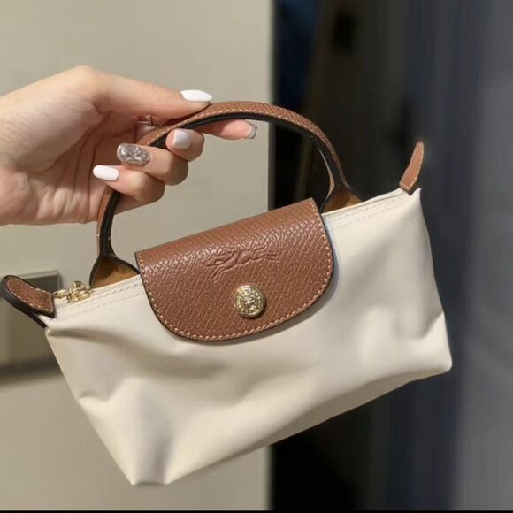 Longchamp Burgundy and Tan Cosmetic Bag - Picture 5 of 7